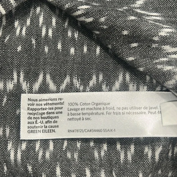 Eileen Fisher Charcoal and White Patterned Tank Top - Picture 7 of 7